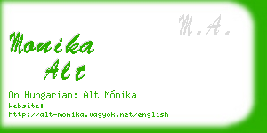 monika alt business card