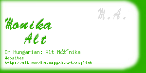 monika alt business card